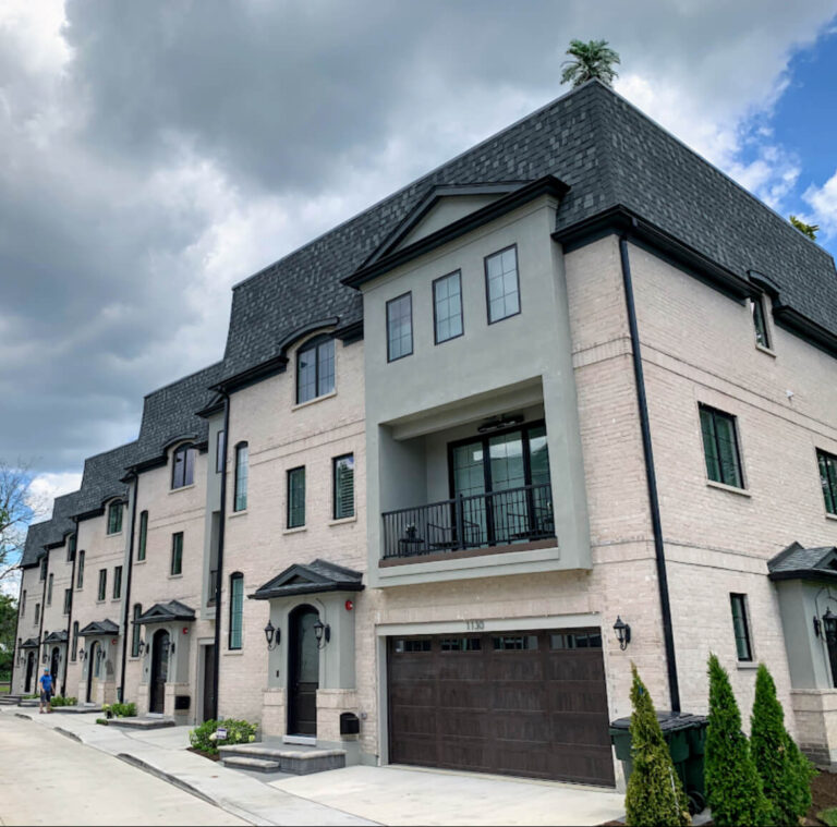 Masonry portfolio Naperville featuring a multi-unit residential brick masonry project